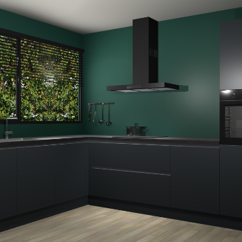 Onyxgrijze greeploze keuken Rhodos 53203