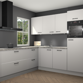 Zijdegrijze keuken Leeds 85530