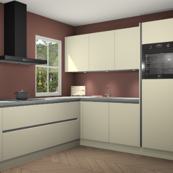Magnolia greeploze keuken Leeds 85553