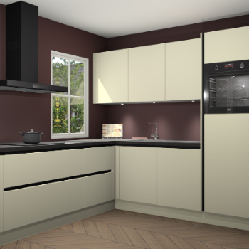 Magnolia greeploze keuken Leeds 85563