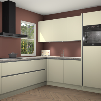 Magnolia greeploze keuken Leeds 85567