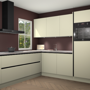 Magnolia greeploze keuken Leeds 85576
