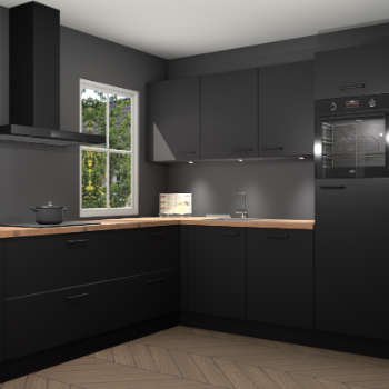 Zwarte keuken Leeds 85589