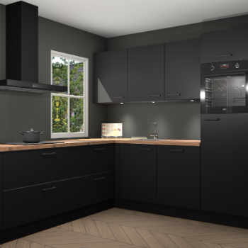 Zwarte keuken Leeds 85590