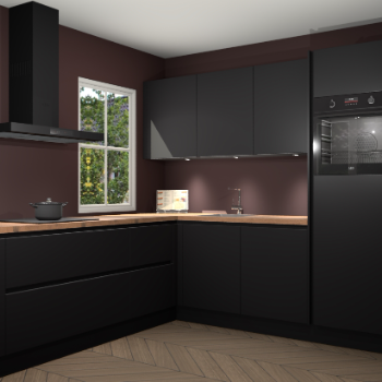 Zwarte greeploze keuken Leeds 85591