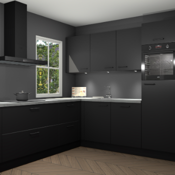 Zwarte keuken Leeds 85595