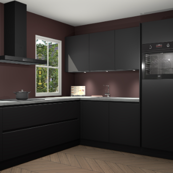 Zwarte greeploze keuken Leeds 85597