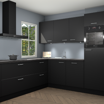 Zwarte keuken Leeds 85600