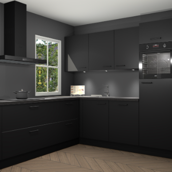 Zwarte keuken Leeds 85602