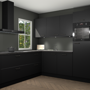 Zwarte keuken Leeds 85603