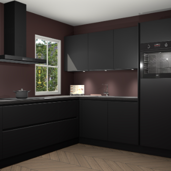 Zwarte greeploze keuken Leeds 85604