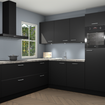 Zwarte keuken Leeds 85606