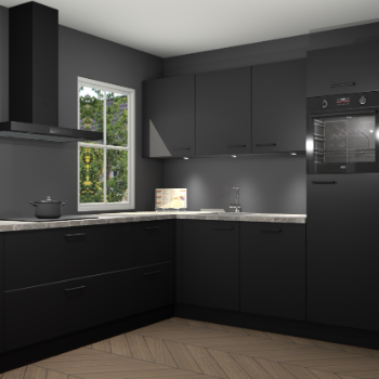 Zwarte keuken Leeds 85608