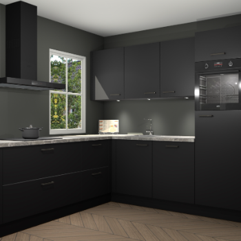 Zwarte keuken Leeds 85609