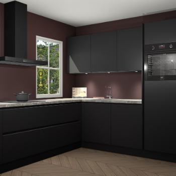 Zwarte greeploze keuken Leeds 85610