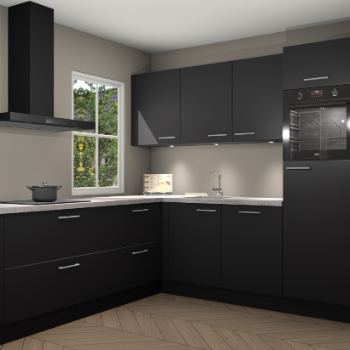 Zwarte keuken Leeds 85611