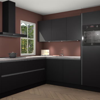 Zwarte greeploze keuken Leeds 85613