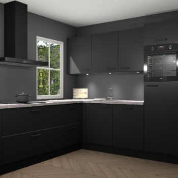 Zwarte keuken Leeds 85614