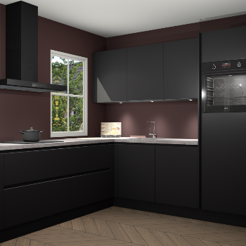 Zwarte greeploze keuken Leeds 85616