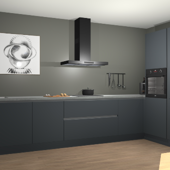 Onygrijze greeploze keuken Khao Lak 72294