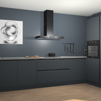 Onygrijze greeploze keuken Khao Lak 72297