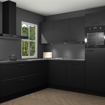 Zwarte keuken Leeds 85620