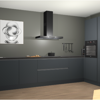 Onygrijze greeploze keuken Khao Lak 72302