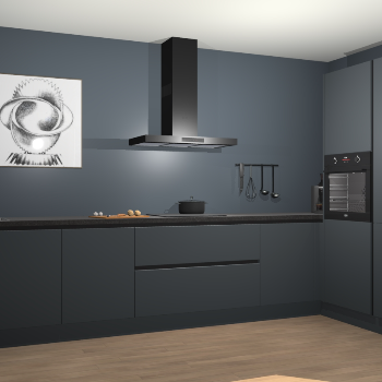 Onygrijze greeploze keuken Khao Lak 72305