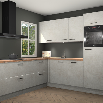 Beton opaal keuken Leeds 85630