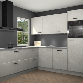 Beton opaal keuken Leeds 85637