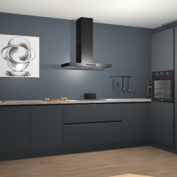 Onygrijze greeploze keuken Khao Lak 72317