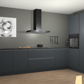 Onygrijze greeploze keuken Khao Lak 72320