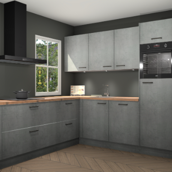 Beton parelgrijs keuken Leeds 85669