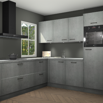 Beton parelgrijs keuken Leeds 87150