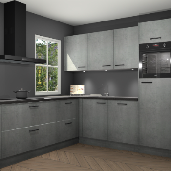 Beton parelgrijs keuken Leeds 87155