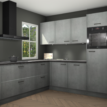 Beton parelgrijs keuken Leeds 87156