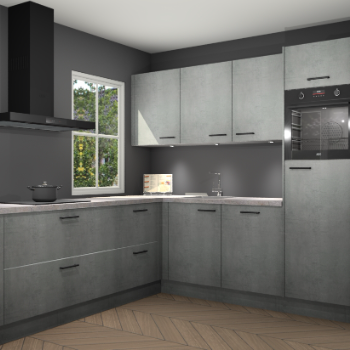 Beton parelgrijs keuken Leeds 87167