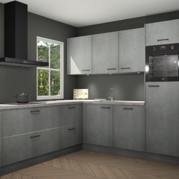 Beton parelgrijs keuken Leeds 87168