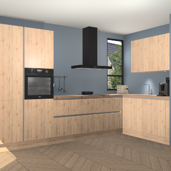 Madera Natuur greeploze keuken Vlaanderen 47172