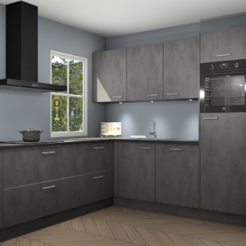 Beton antraciet keuken Leeds 87244