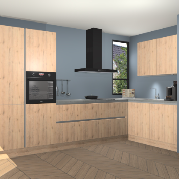 Madera Natuur greeploze keuken Vlaanderen 47181