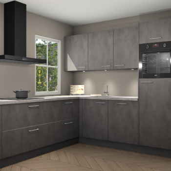 Beton antraciet keuken Leeds 87256