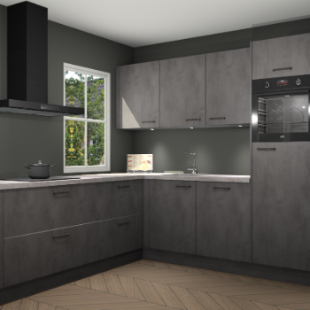 Beton antraciet keuken Leeds 87260