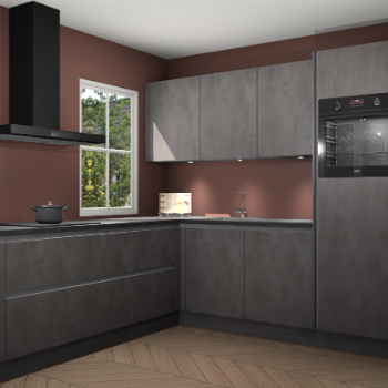 Beton antraciet greeploze keuken Leeds 87265