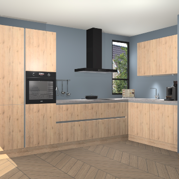 Madera Natuur greeploze keuken Vlaanderen 47440