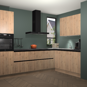 Madera Natuur greeploze keuken Vlaanderen 47462