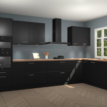 Zwarte keuken Graz 70793