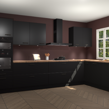 Zwarte keuken Graz 70813