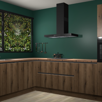 Goud Eiken greeploze keuken Rhodos 53898