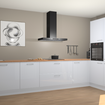 Sneeuwwitte hoogglans keuken Khao Lak 73991